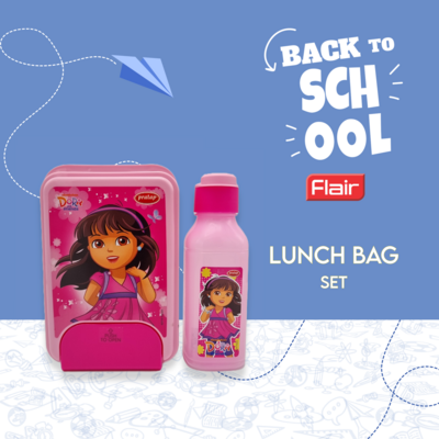 Dora Plastic Launch Box and Water Bottle