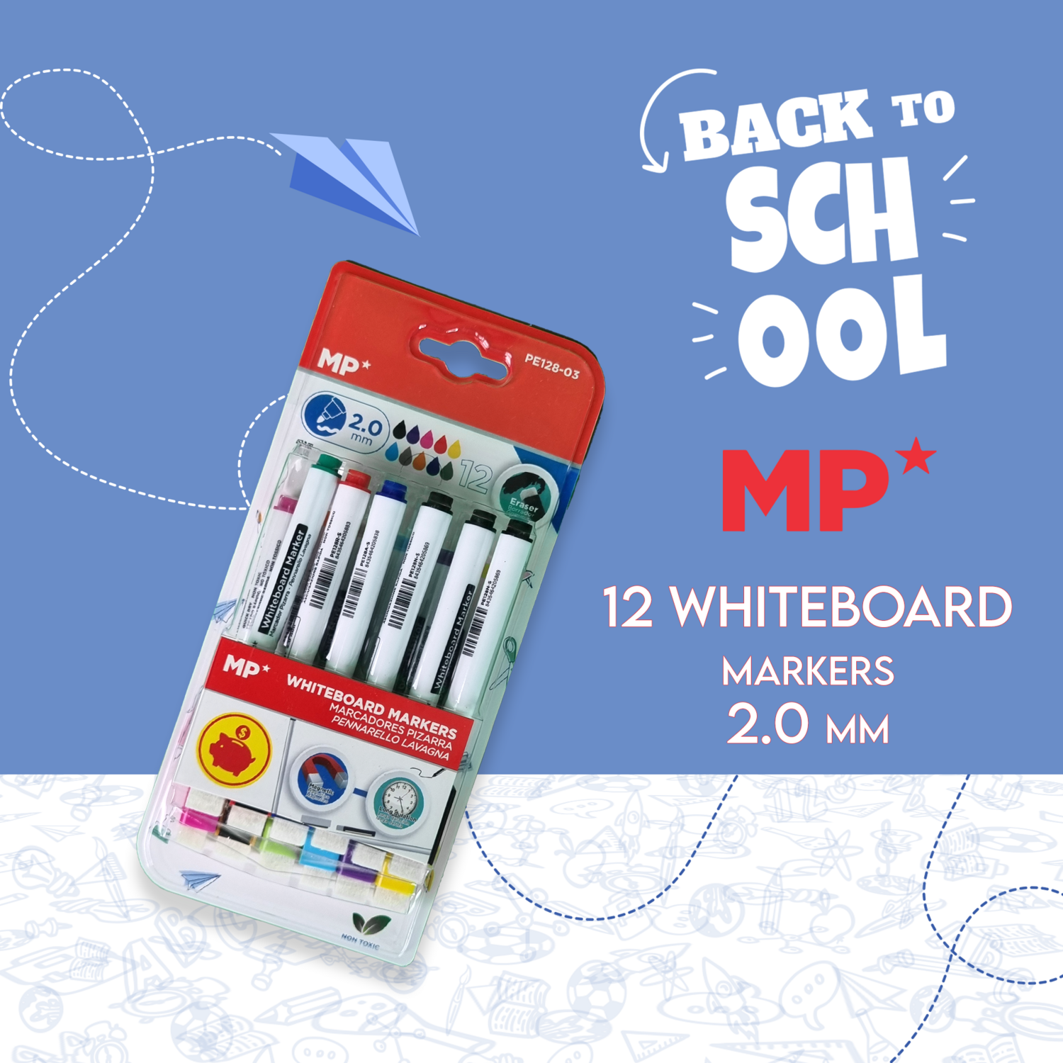 12 Whiteboard Marker (2.0 mm)
