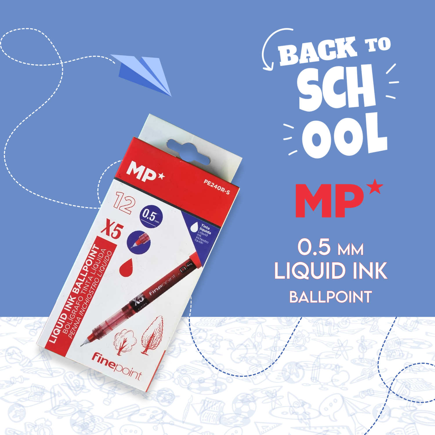 Liquid Ink Ballpoint (0.5 mm)