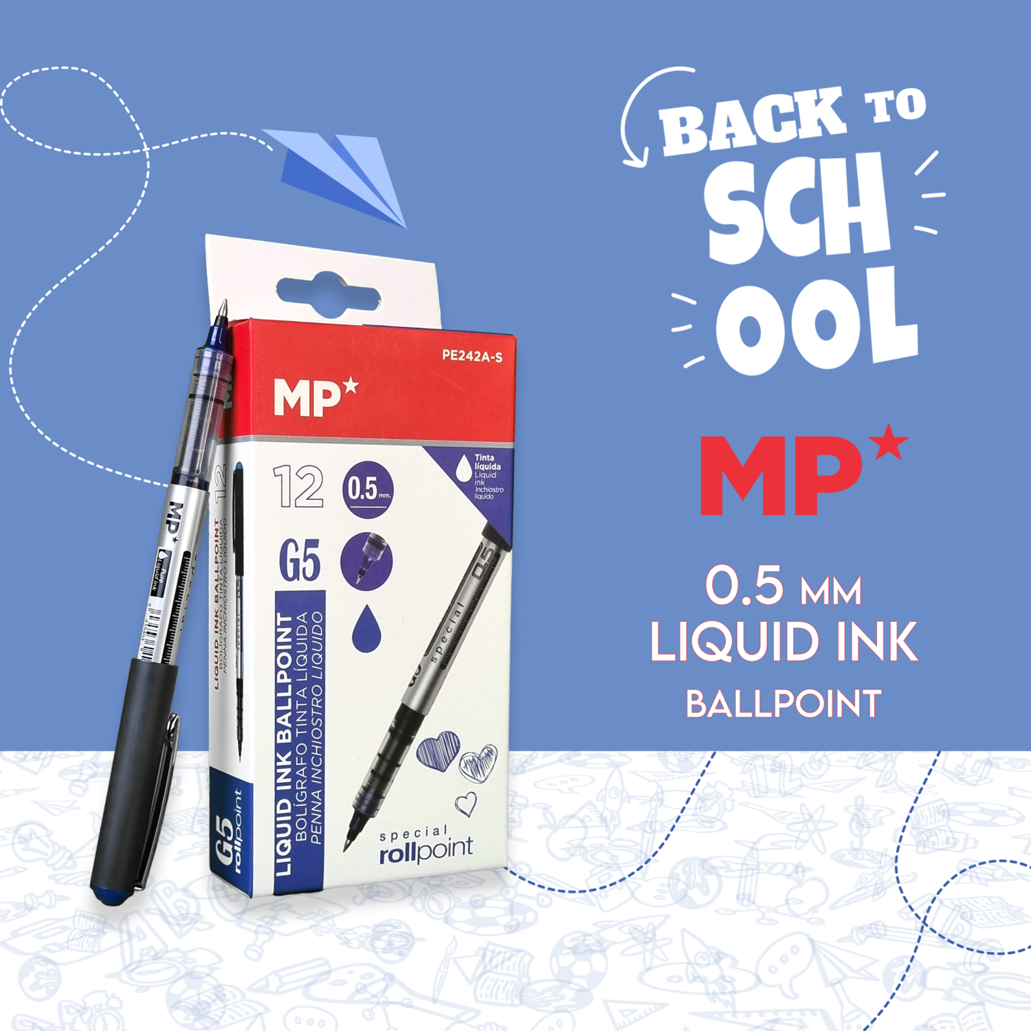 0.5 mm Liquid Ink Ballpoint