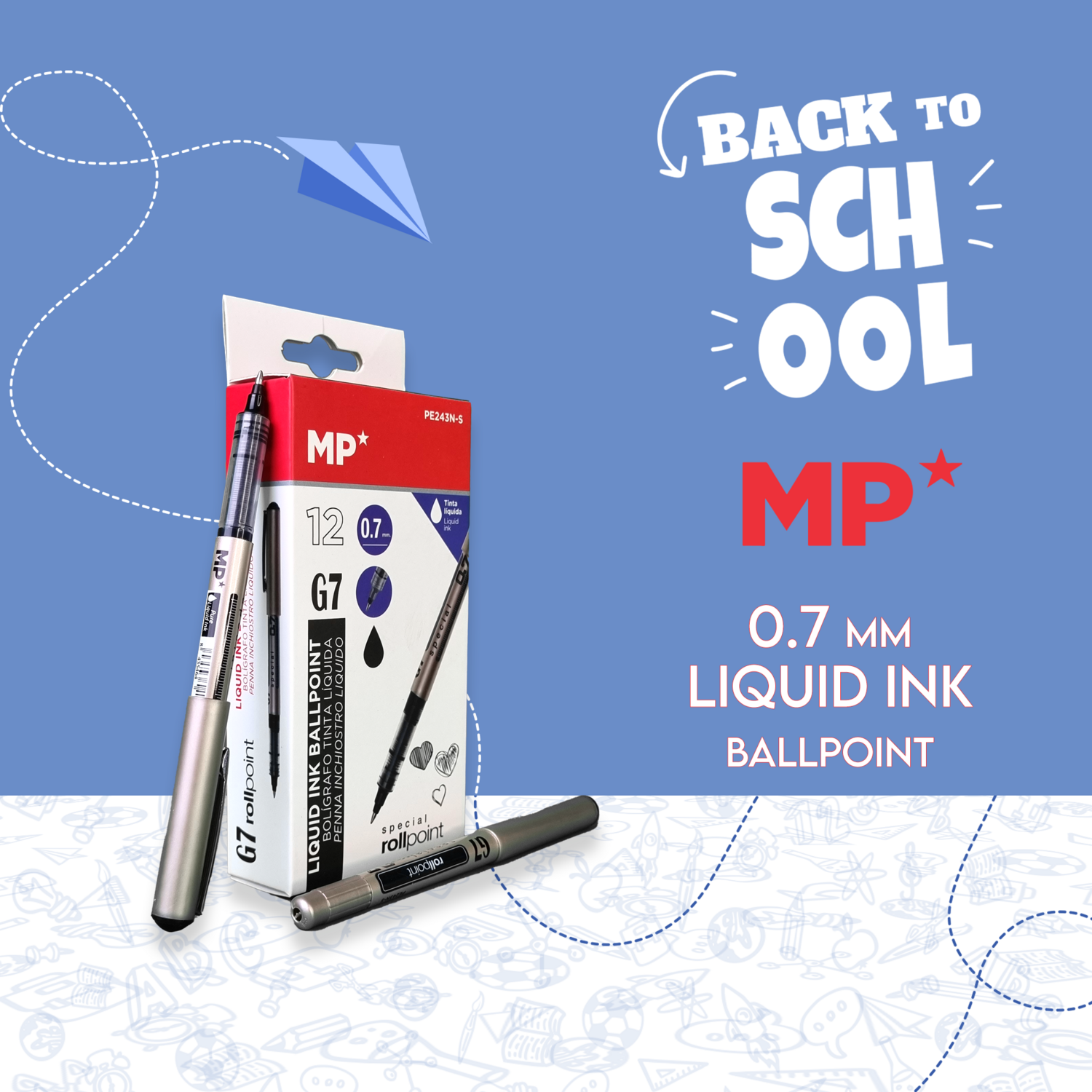 0.7 mm Liquid Ink Ballpoint