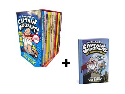 Captain Underpants – Complete 12-Book Box Set + FREE 25½ Anniversary Edition