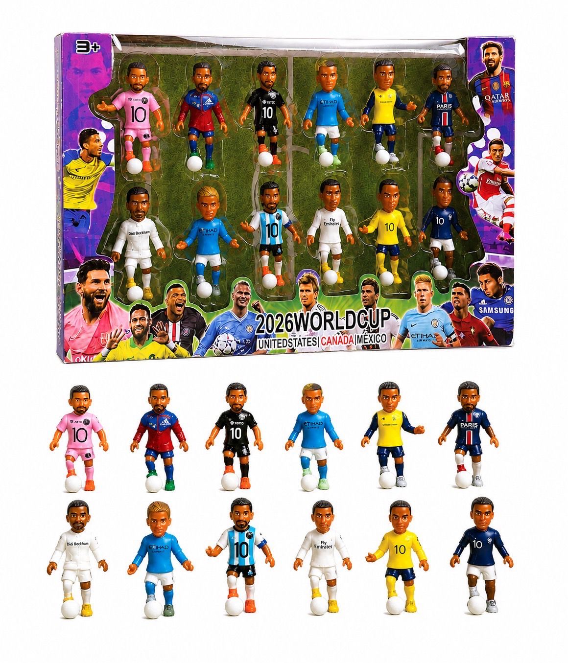 2026 World Football Stars Mini Figures Set (12 Players)