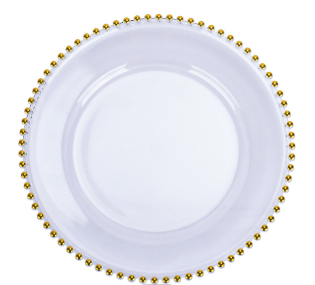 Platzteller mit Perlen