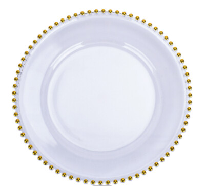 Platzteller mit Perlen