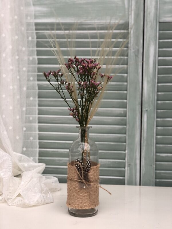 Vase Jute Feder
