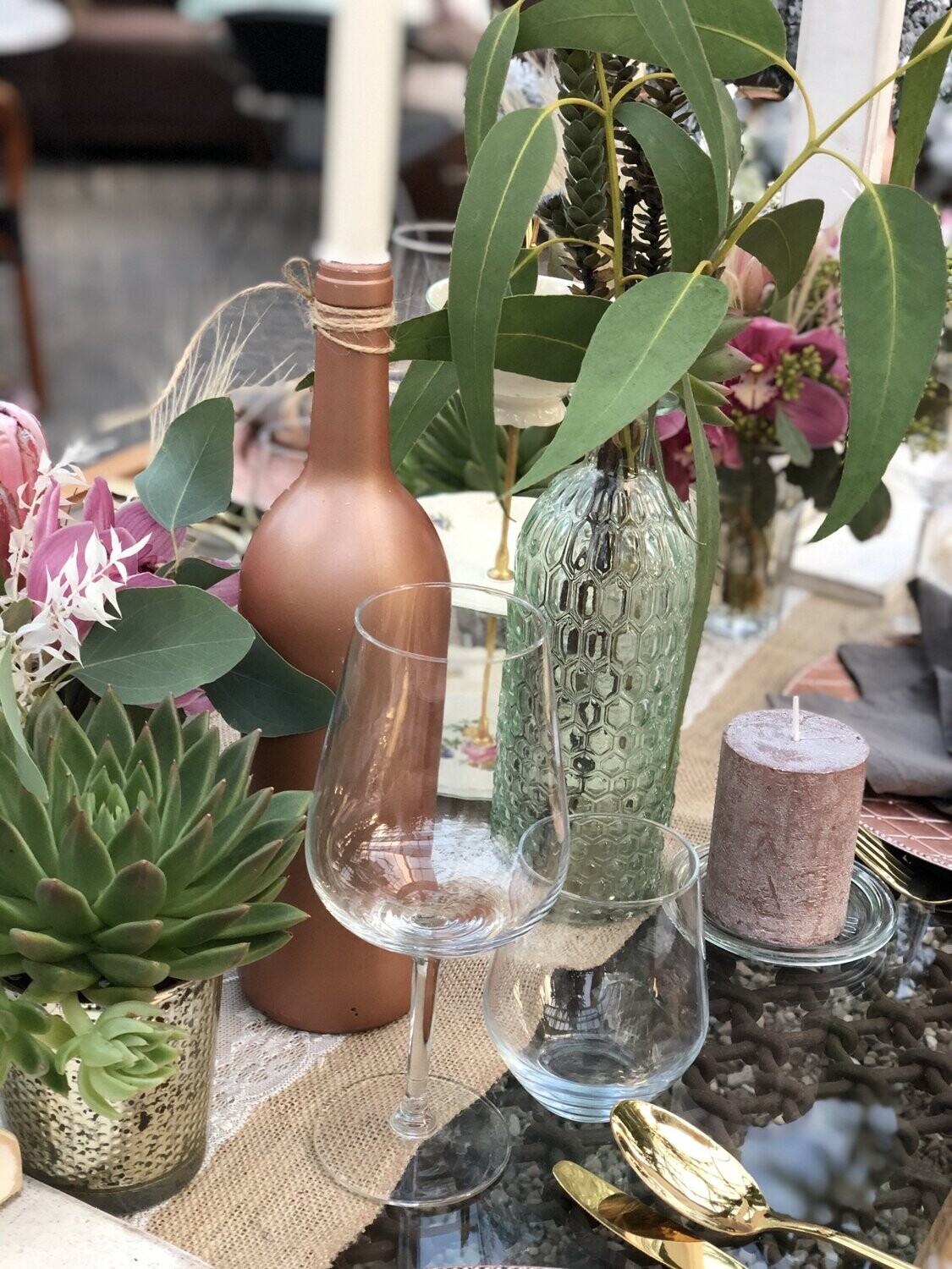 Flaschenkerzenhalter Kupfer