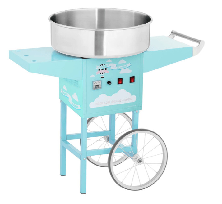 Zuckerwatte-Maschine mit Wagen (Türkis)