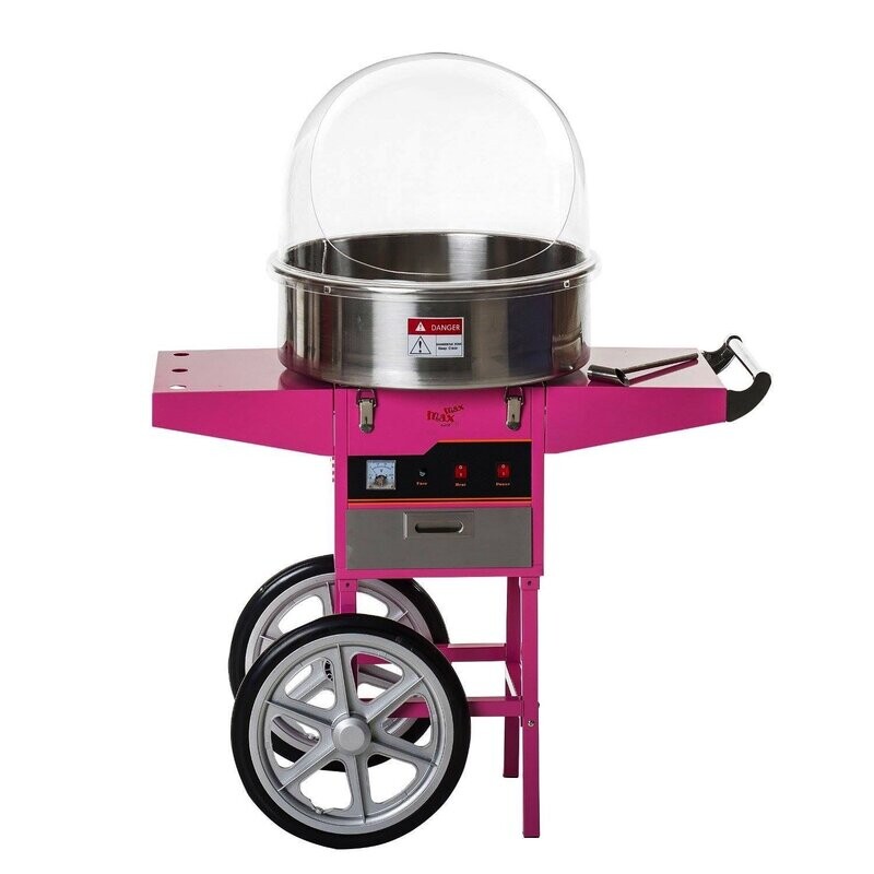 Zuckerwatte-Maschine mit Wagen (Pink)