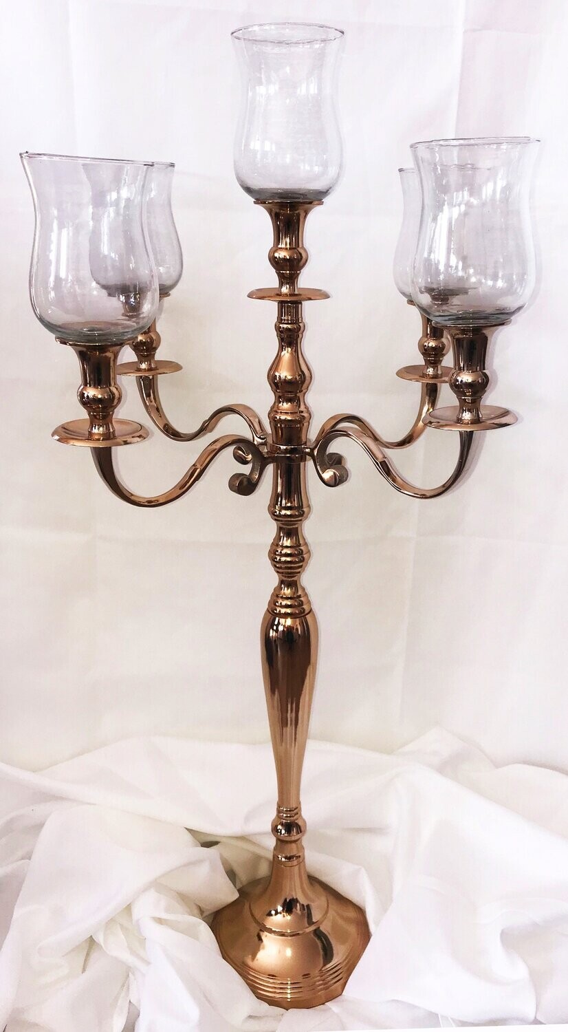 Kerzenständer 5-armig 80 cm roségold