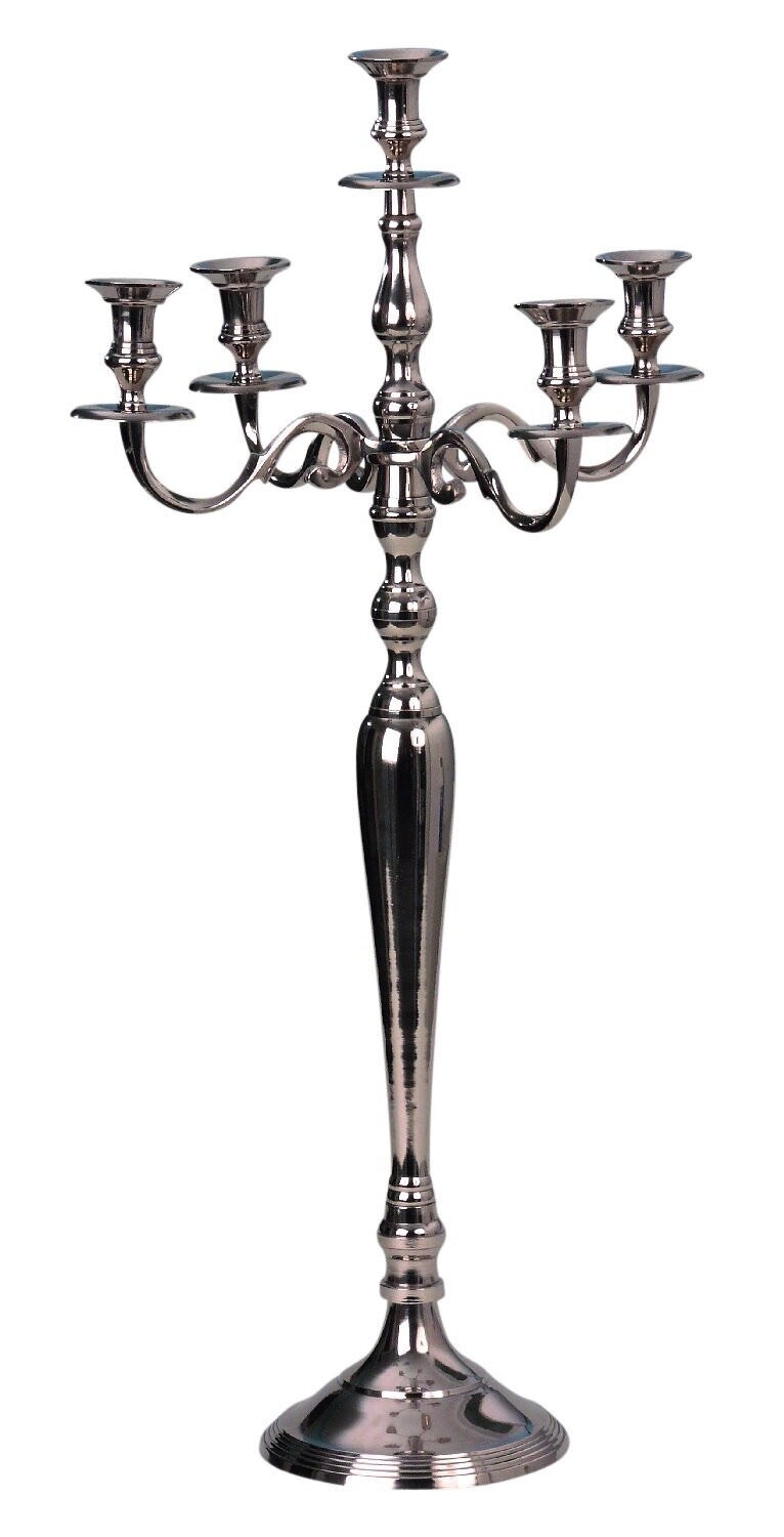Kerzenständer 5-armig 80 cm silber