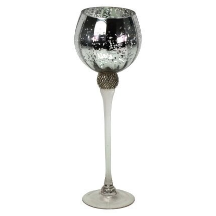 Vase auf Standfuß silber