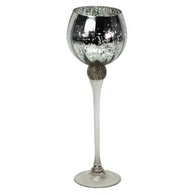 Vase auf Standfuß silber