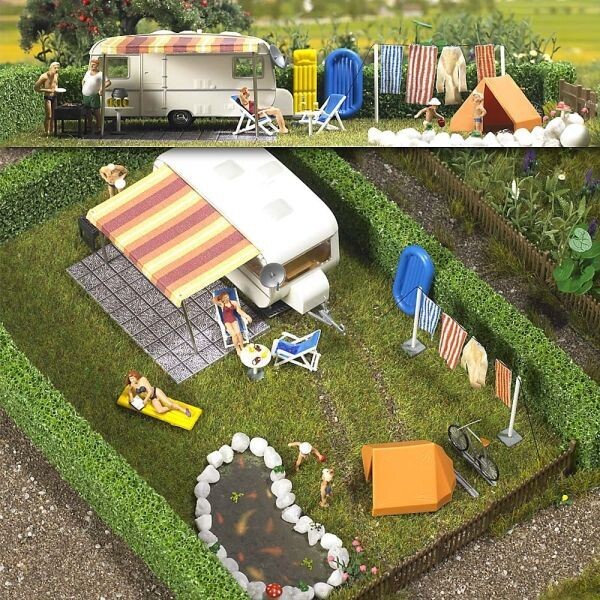Caravane avec accessoires