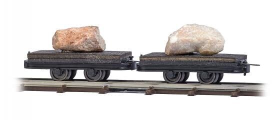 Wagonnets + rochers 2p