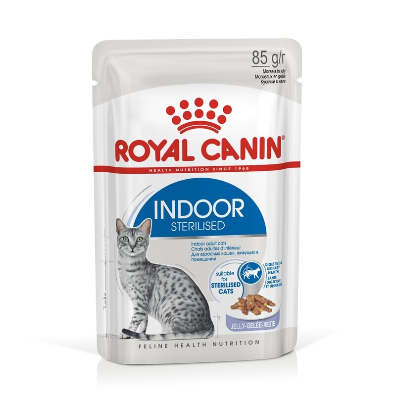 ROYAL CANIN® Indoor Sterilised In Jelly Adult Wet Cat Food  85g