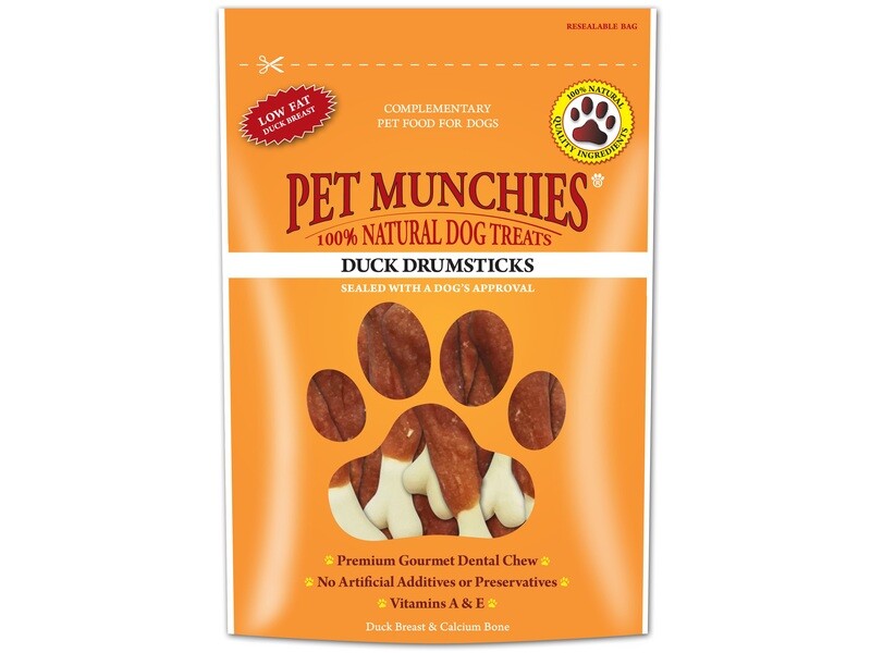 PET MUNCHIES DUCK DRUMSTICKS 100G