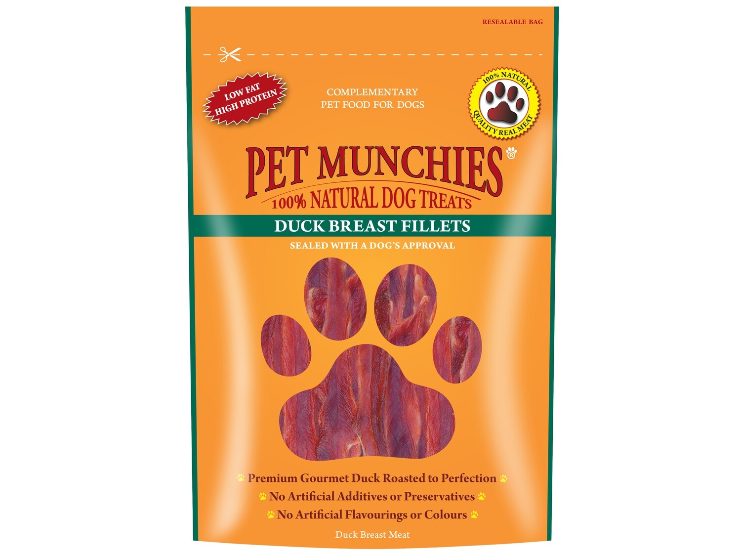 PET MUNCHIES DUCK BREAST FILLET 80G