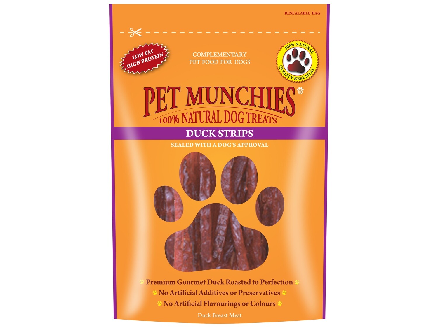 PET MUNCHIES DUCK STRIPS 90G
