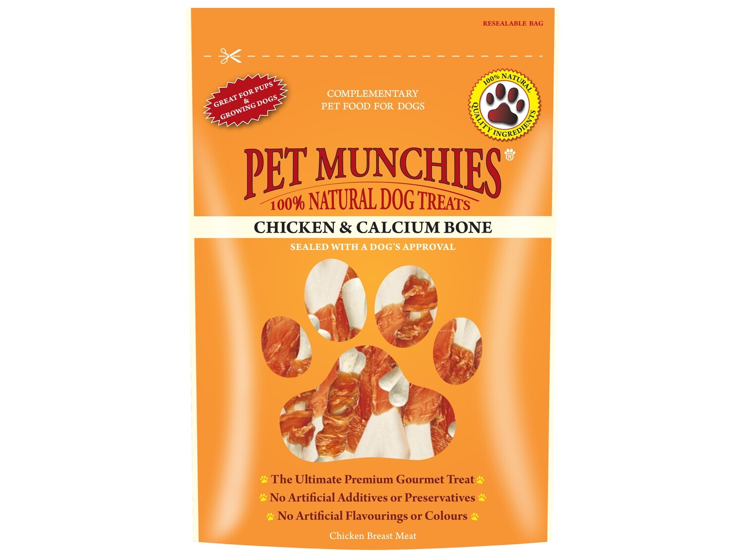 PET MUNCHIES CHICKEN &amp; CALCIUM BONE 100G