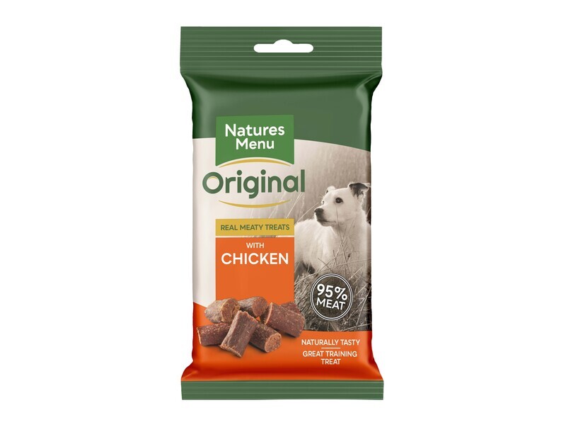 NAT MENU DOG TREATS CHICKEN 60G 12PK