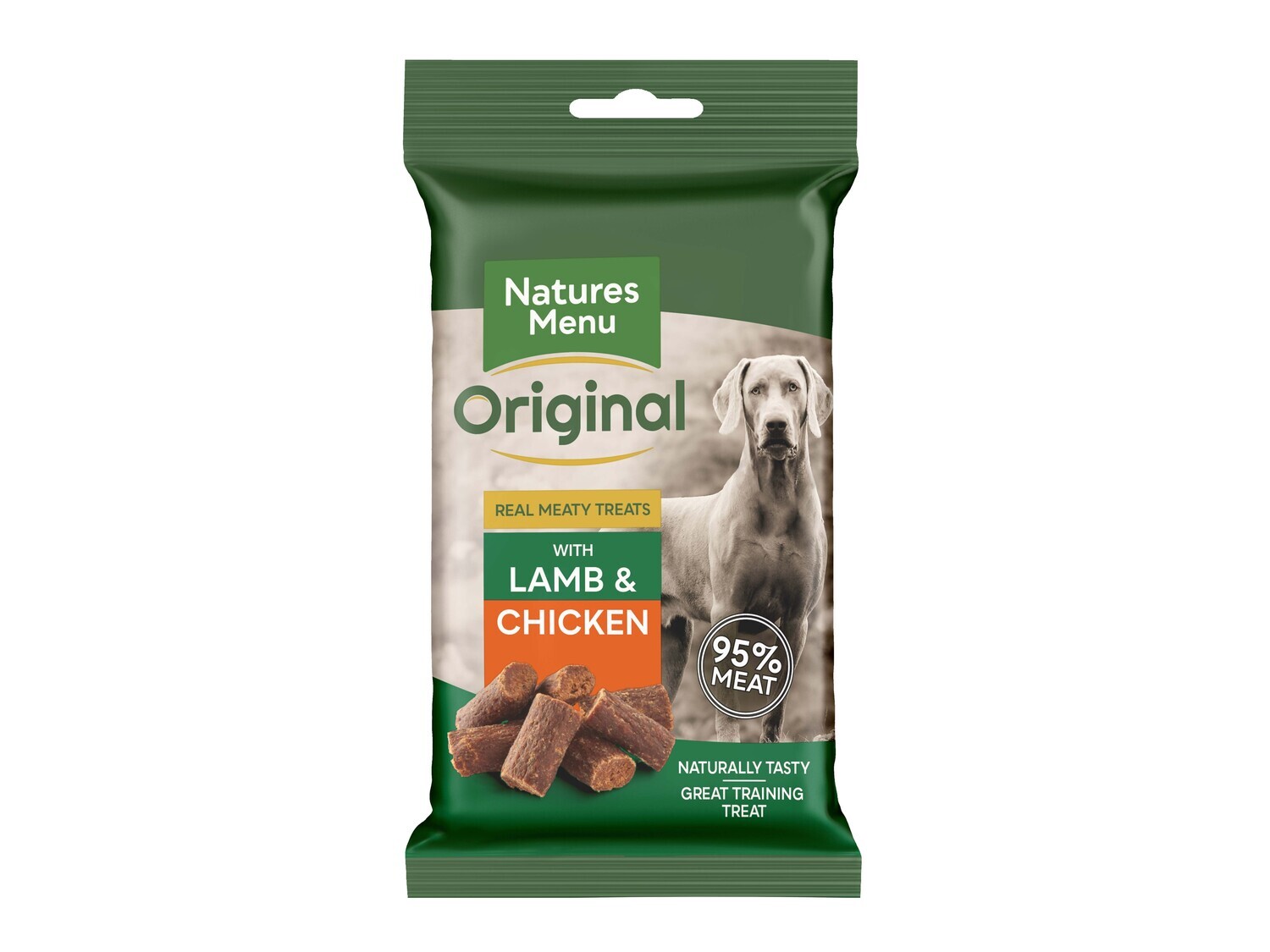 NAT MENU DOG TREATS CHICK&amp;LAMB 60G 12PK