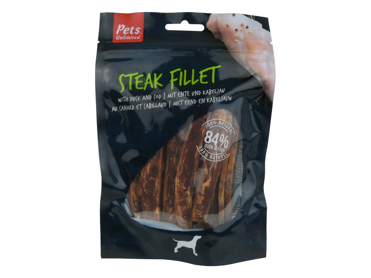 PETS UNLIMITED DUCK STEAK FILLET 100G