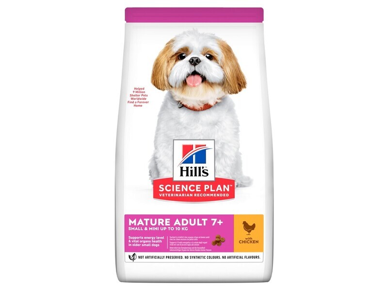 HILLS DOG 3KG MATURE SML &amp; MINI CHICKEN