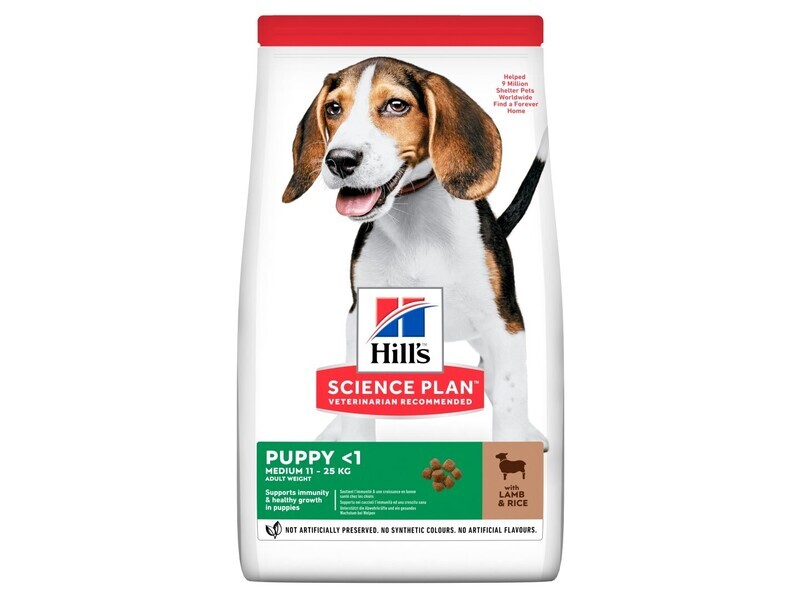 HILLS DOG 2.5KG PUPPY MEDIUM LAMB &amp; RICE
