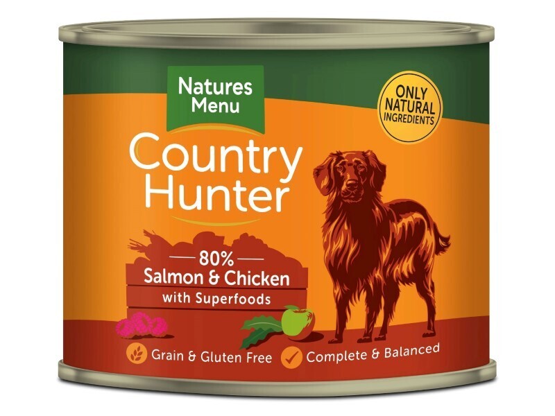 COUNTRY HUNTER SALMON &amp; CHICKEN 600G TIN