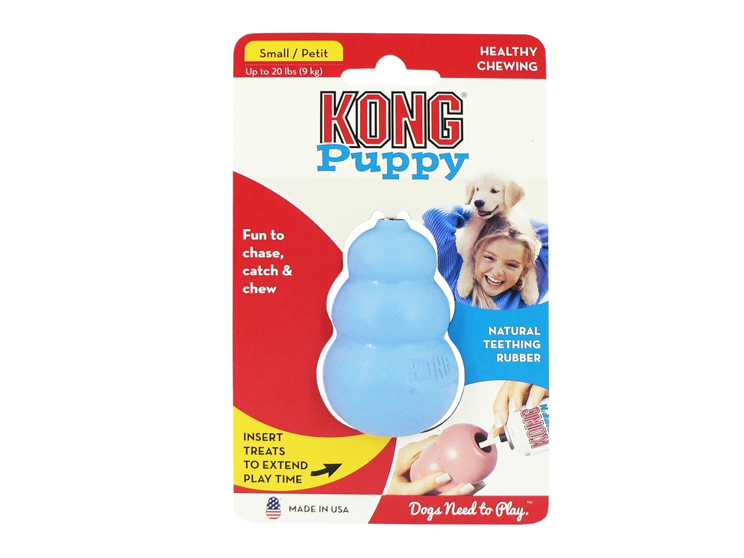 KONG PUPPY SMALL PINK/BLUE
