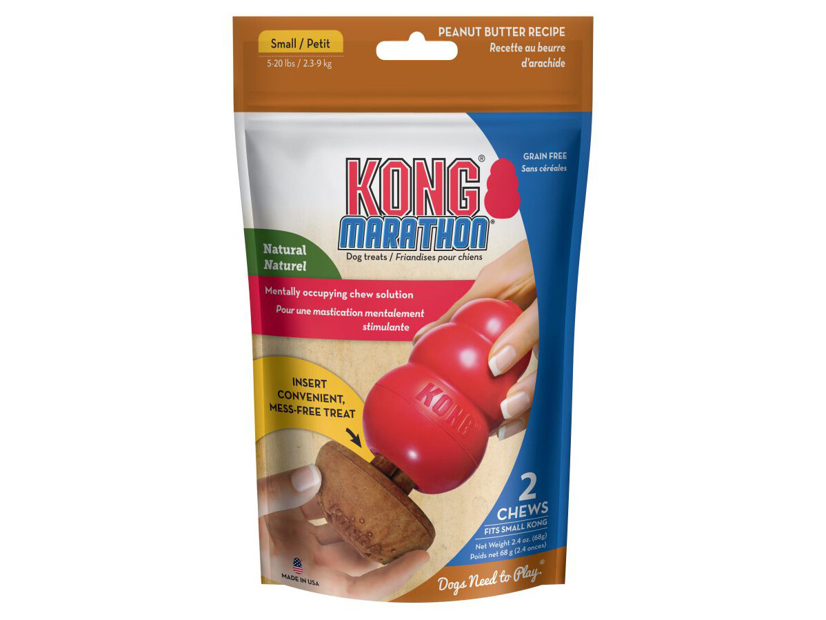 KONG MARATHON PEANUT BUTTER SMALL 2PK