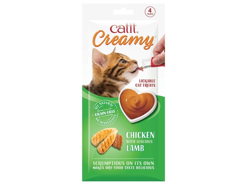 CATIT CREAMY TREATS CHICK&amp;LAMB 4PK)