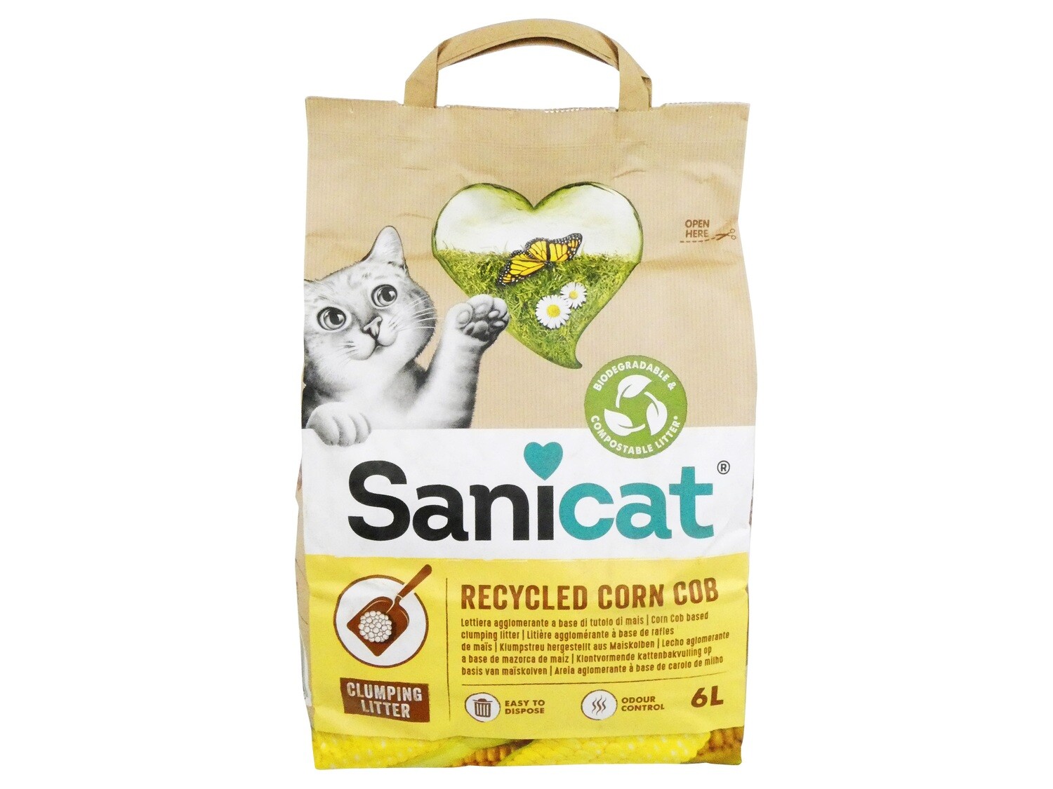 SANICAT RECYCLED CORN COB LITTER 6LT
