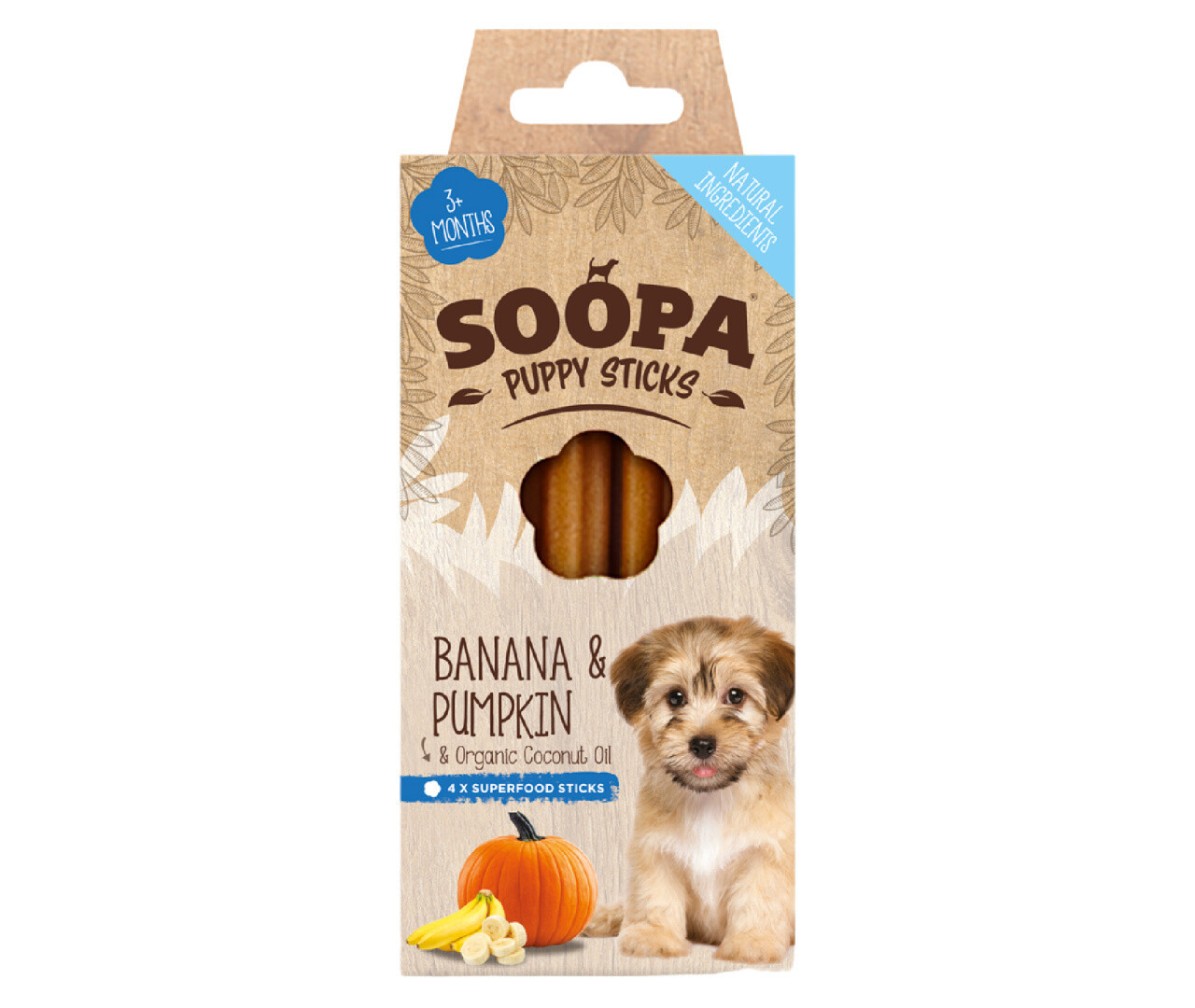 SOOPA Puppy Stick Banana &amp; Pumpkin Dental Stick