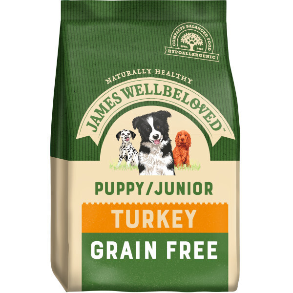 James Wellbeloved Grain Free Puppy / Junior Turkey &amp; Veg 1.5kg DRY FOOD