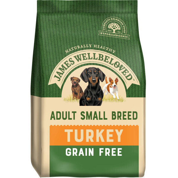 James Wellbeloved Grain Free Adult Small Breed Turkey &amp; Veg 1.5kg DRY FOOD