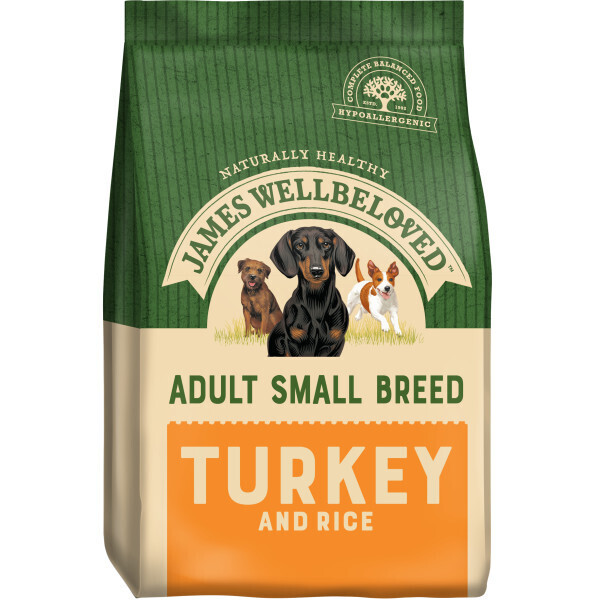 James Wellbeloved Adult Small Breed Turkey &amp; Rice 1.5kg DRY DOG FOOD