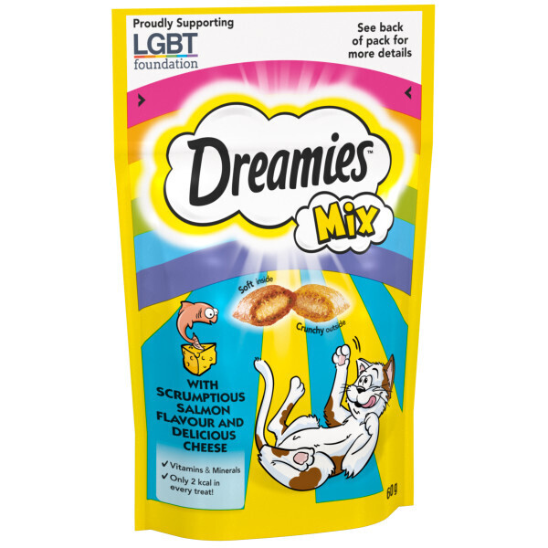 DREAMIES Mix Cat Treats with Salmon Flavour and Cheese 60g