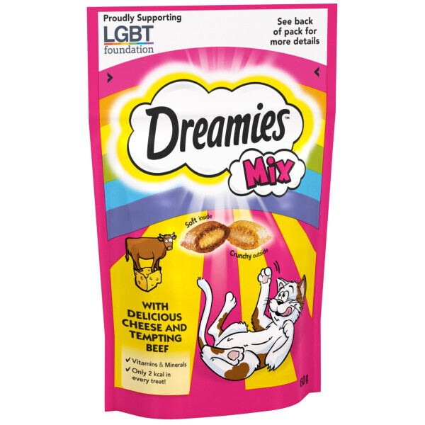 DREAMIES Mix Cat Treats with Cheese and Beef 60g