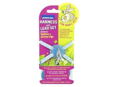 ANCOL RABBIT HARNESS&amp;LEAD SET BLUE