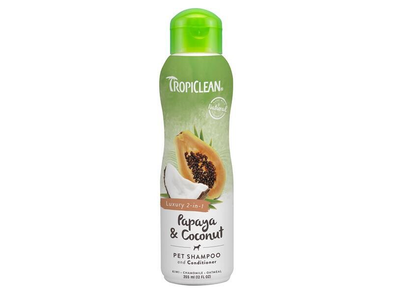 TROPICLEAN PAPAYA&amp;COCONUT 2IN1 SHAMPOO/COND 355ML
