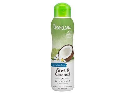 TROPICLEAN LIME &amp; COCONUT DE-SHEDDING SHAMPOO 355ML