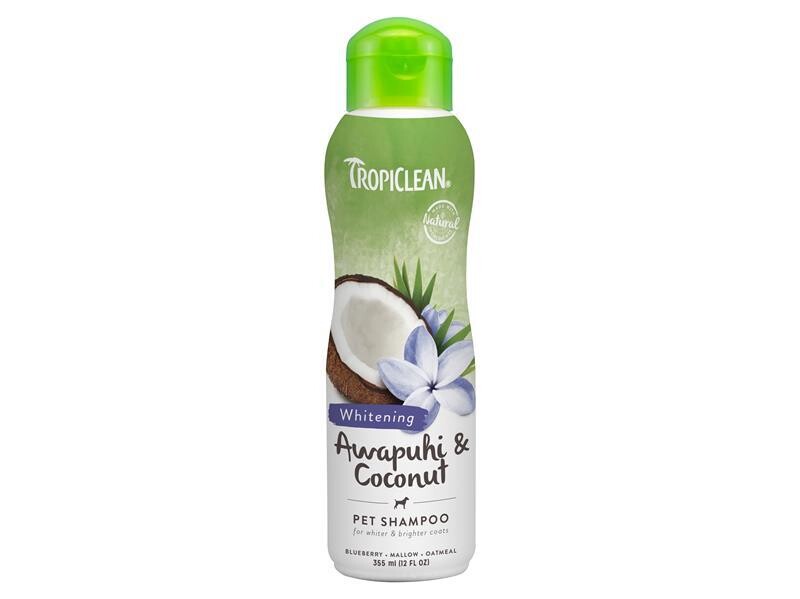 TROPICLEAN AWAPUHI&amp;COCONUT WHITENING  DOG SHAMPOO 355ML