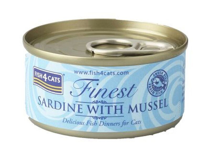 F4C SARDINE &amp; MUSSEL 70G CAT FOOD TIN