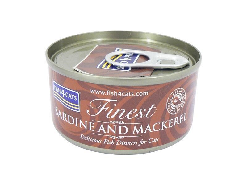 F4C SARDINE &amp; MACK 70G CAT FOOD TIN