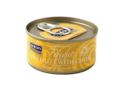 FISH 4 CATS  TUNA &amp; CHEESE 70G CAT FOOD TIN