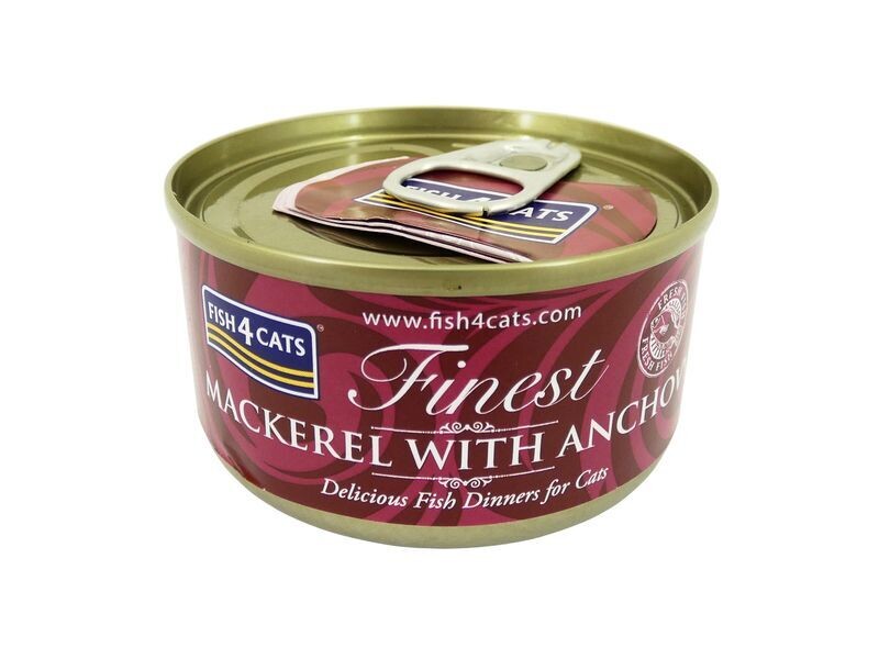 F4C MACKEREL&amp;ANCHOVY 70G CAT FOOD TIN