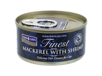 F4C MACKEREL&amp;SHRIMP 70G CAT FOOD TIN
