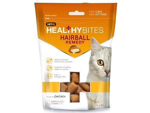 M&amp;C CAT HEALTHY BITES HAIRBALL REMEDY65
